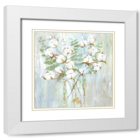 Contemporary Cotton White Modern Wood Framed Art Print with Double Matting by Nan