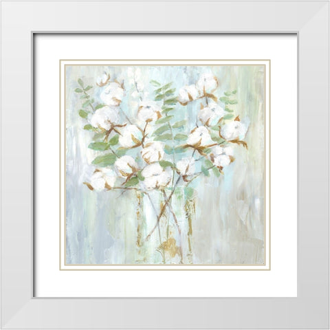 Contemporary Cotton White Modern Wood Framed Art Print with Double Matting by Nan