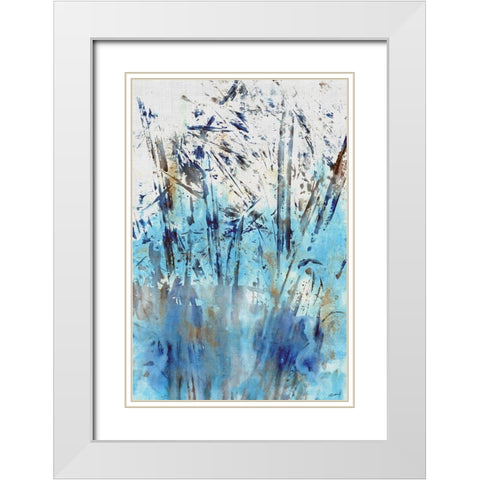 Waters Edge II White Modern Wood Framed Art Print with Double Matting by Butler, John