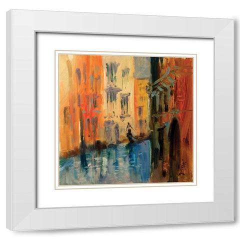 Venice I White Modern Wood Framed Art Print with Double Matting by Farrall Doyle, Anne