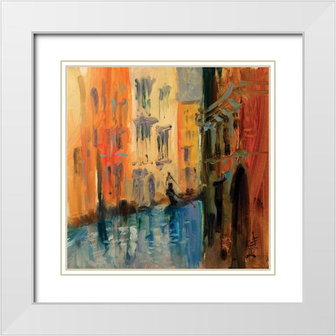 Venice I White Modern Wood Framed Art Print with Double Matting by Farrall Doyle, Anne
