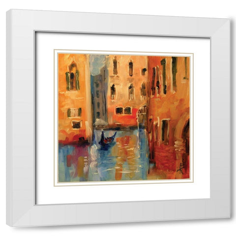 Venice II White Modern Wood Framed Art Print with Double Matting by Farrall Doyle, Anne