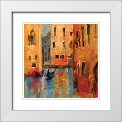 Venice II White Modern Wood Framed Art Print with Double Matting by Farrall Doyle, Anne