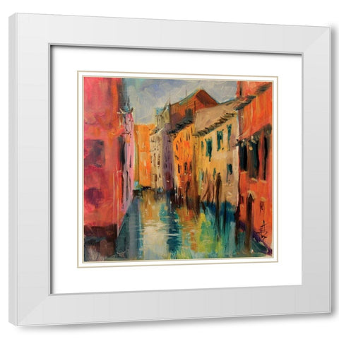 Venice III White Modern Wood Framed Art Print with Double Matting by Farrall Doyle, Anne