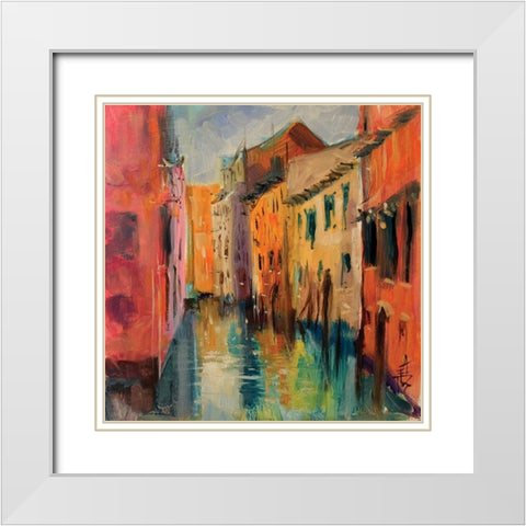 Venice III White Modern Wood Framed Art Print with Double Matting by Farrall Doyle, Anne