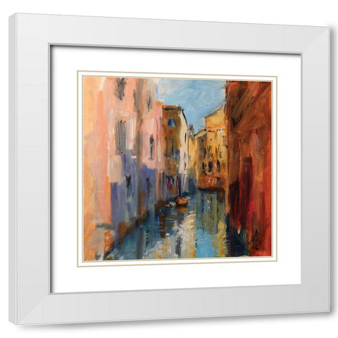 Venice IV White Modern Wood Framed Art Print with Double Matting by Farrall Doyle, Anne