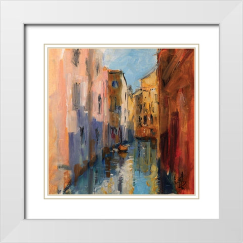 Venice IV White Modern Wood Framed Art Print with Double Matting by Farrall Doyle, Anne