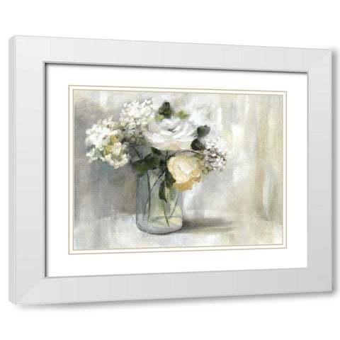 Summer Nuance White Modern Wood Framed Art Print with Double Matting by Nan