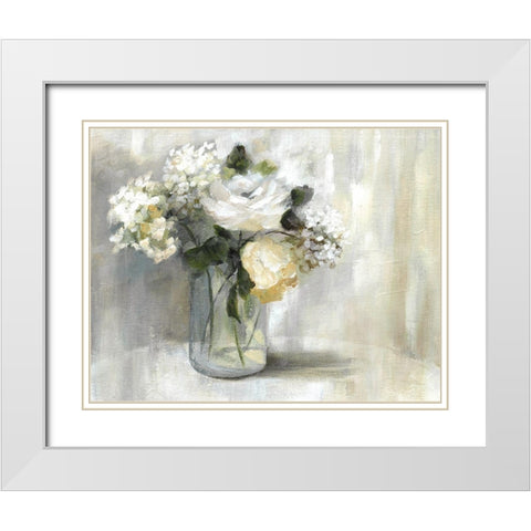 Summer Nuance White Modern Wood Framed Art Print with Double Matting by Nan