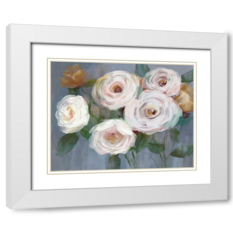 Magical Bouquet White Modern Wood Framed Art Print with Double Matting by Nan