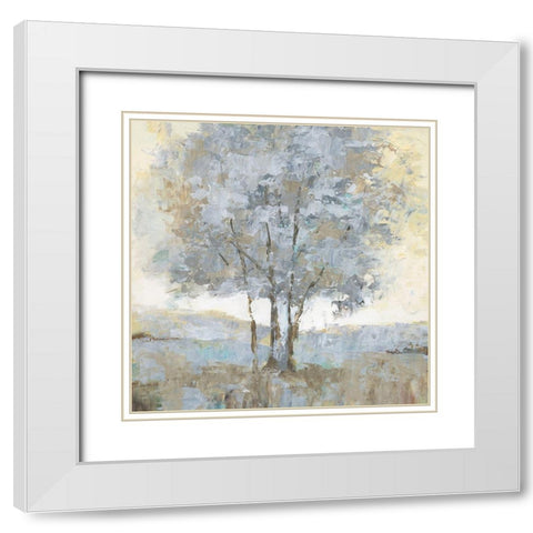 Soft Sentinel I White Modern Wood Framed Art Print with Double Matting by Nan