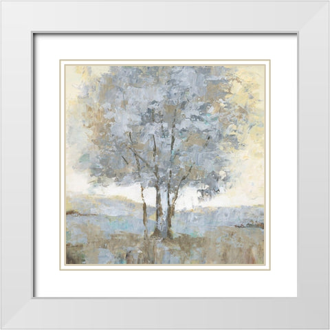 Soft Sentinel I White Modern Wood Framed Art Print with Double Matting by Nan