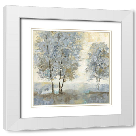 Soft Sentinel II White Modern Wood Framed Art Print with Double Matting by Nan