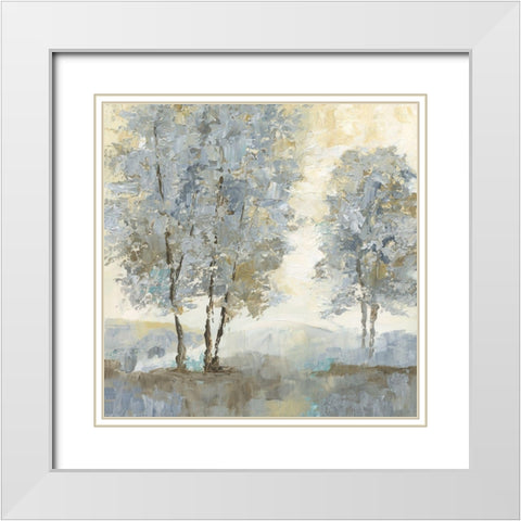 Soft Sentinel II White Modern Wood Framed Art Print with Double Matting by Nan