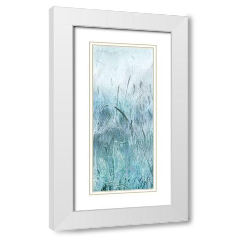 Blue Field Forever White Modern Wood Framed Art Print with Double Matting by Weisz, Irene