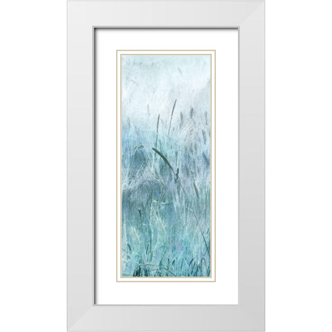 Blue Field Forever White Modern Wood Framed Art Print with Double Matting by Weisz, Irene