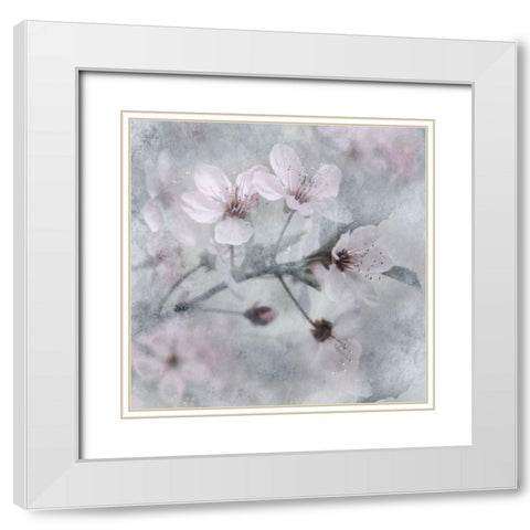 Spring White Modern Wood Framed Art Print with Double Matting by Weisz, Irene
