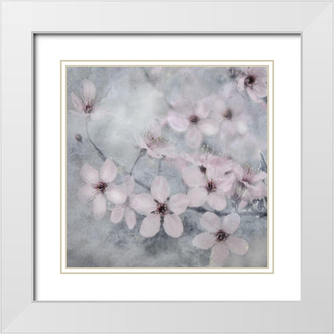 Spring Melody II White Modern Wood Framed Art Print with Double Matting by Weisz, Irene