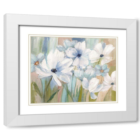 Spring Day White Modern Wood Framed Art Print with Double Matting by Nan