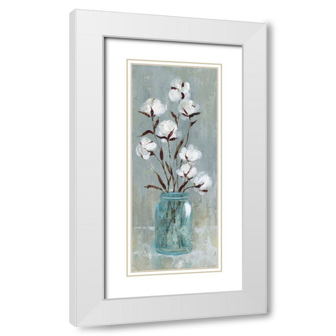 Stalks of White Modern Wood Framed Art Print with Double Matting by Robinson, Carol