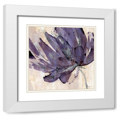 Purple Jewel White Modern Wood Framed Art Print with Double Matting by Craven, Katrina