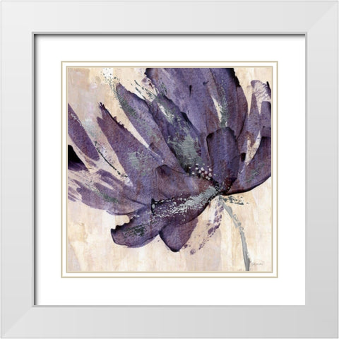 Purple Jewel White Modern Wood Framed Art Print with Double Matting by Craven, Katrina