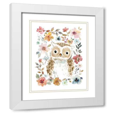 Flowers and White Modern Wood Framed Art Print with Double Matting by Robinson, Carol