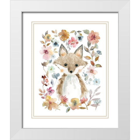 Flowers and White Modern Wood Framed Art Print with Double Matting by Robinson, Carol