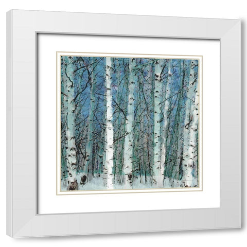 Birchgrove White Modern Wood Framed Art Print with Double Matting by Burghardt, James