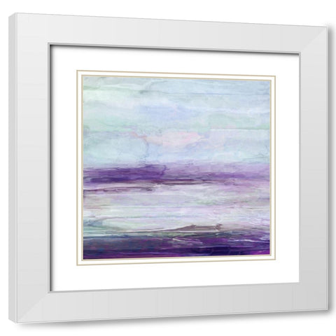Violet Gray II White Modern Wood Framed Art Print with Double Matting by Butler, John
