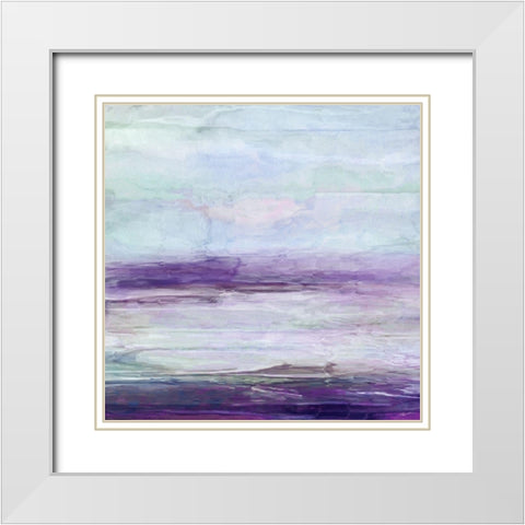 Violet Gray II White Modern Wood Framed Art Print with Double Matting by Butler, John