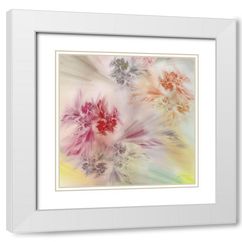 Whisper II White Modern Wood Framed Art Print with Double Matting by Burghardt, James