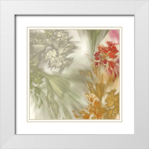 Whisper III White Modern Wood Framed Art Print with Double Matting by Burghardt, James
