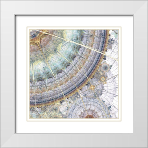 Clockworks IV White Modern Wood Framed Art Print with Double Matting by Burghardt, James