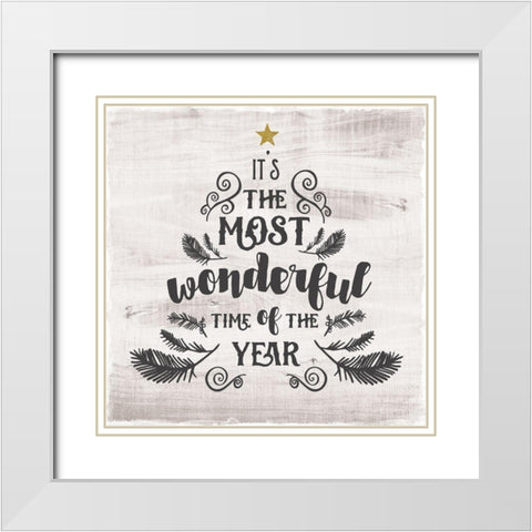 Most Wonderful White Modern Wood Framed Art Print with Double Matting by Murray, Amanda