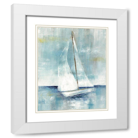 Come Sailing I White Modern Wood Framed Art Print with Double Matting by Nan