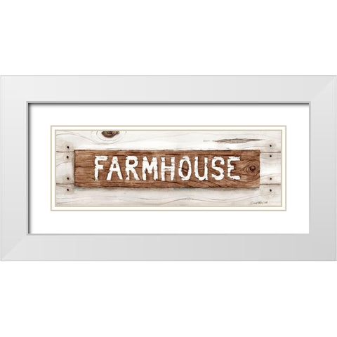 Rustic Farmhouse White Modern Wood Framed Art Print with Double Matting by Halm, Carol