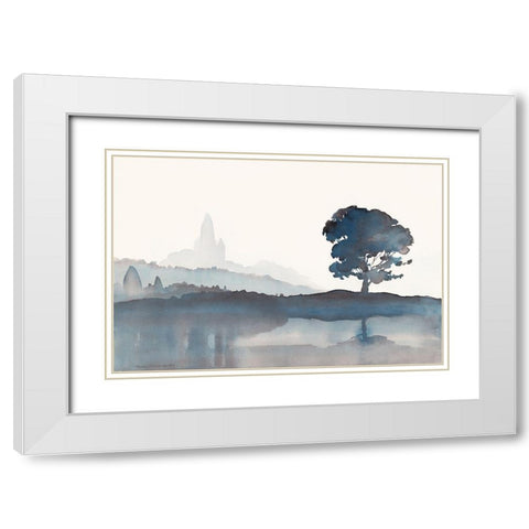 Serene Silhouette White Modern Wood Framed Art Print with Double Matting by Delimont, Danita