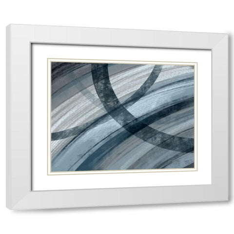 Sectional Centric White Modern Wood Framed Art Print with Double Matting by Nan
