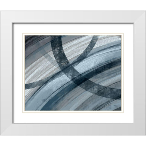 Sectional Centric White Modern Wood Framed Art Print with Double Matting by Nan