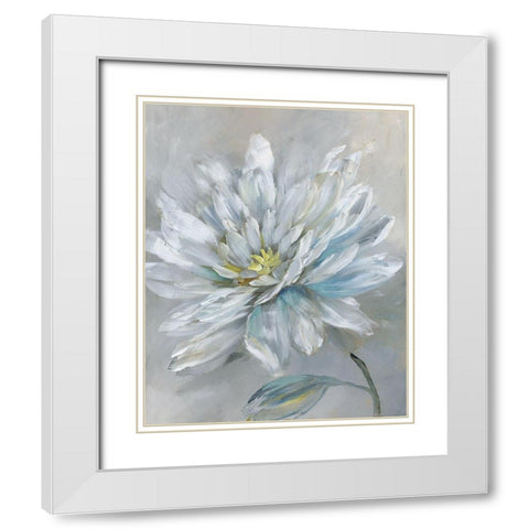 Simple Flower III White Modern Wood Framed Art Print with Double Matting by Nan