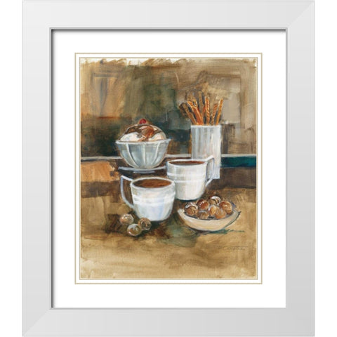 Sweet Cravings II White Modern Wood Framed Art Print with Double Matting by Oesterle, Roz