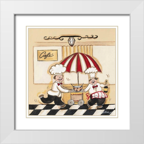 Cafe White Modern Wood Framed Art Print with Double Matting by Alldredge, Joy