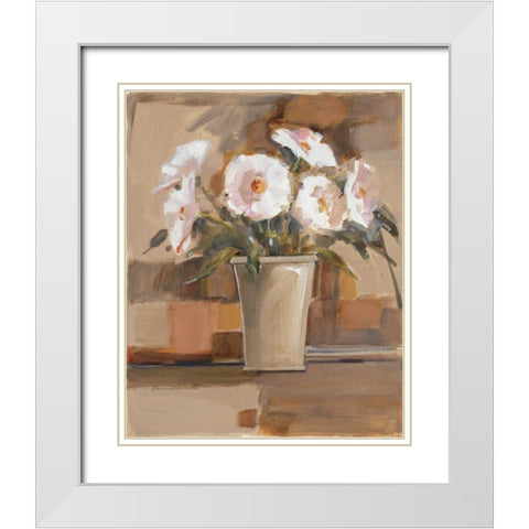 Fresh Accents I White Modern Wood Framed Art Print with Double Matting by Oesterle, Roz