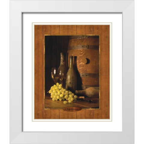 Vineyard Tour II White Modern Wood Framed Art Print with Double Matting by Dancause, Alain