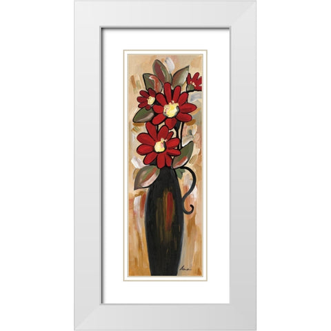Summer Daisies II White Modern Wood Framed Art Print with Double Matting by Alldredge, Joy