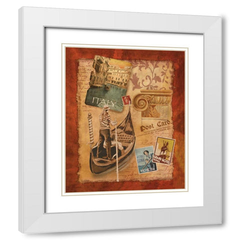 Memories of Italy White Modern Wood Framed Art Print with Double Matting by Knutsen, Conrad