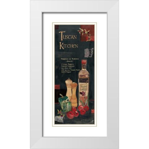 Peppers in Tomato Sauce White Modern Wood Framed Art Print with Double Matting by Pope, Kate and Elizabeth