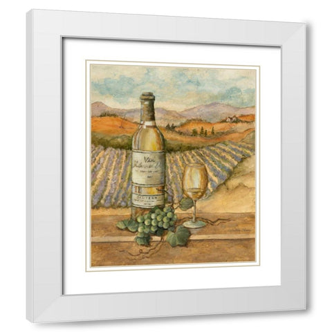 Sauterne White Modern Wood Framed Art Print with Double Matting by Olson, Charlene