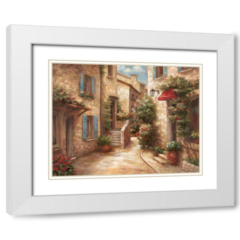 Italiano Villagio I White Modern Wood Framed Art Print with Double Matting by Nan